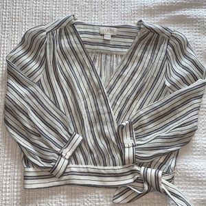 Vixbe crop striped shirt